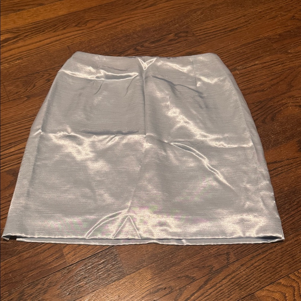 Baby Blue Satin Skirt